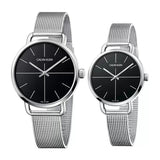  Shop Authentic Calvin Klein Even Black Dial Silver Mesh Bracelet Watch for Women - K7B23121 - Luxxuri