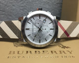  Shop Authentic Burberry The City Nova White Dial Checked Brown Leather Strap Watch for Men - BU9357 - Luxxuri