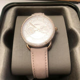  Shop Authentic Fossil Tailor Quartz White Dial Pink Leather Strap Watch for Women - ES4393 - Luxxuri