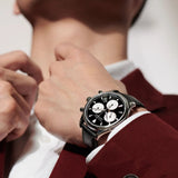  Shop Authentic Movado Heritage Chronograph Calendoplan Blue Dial Black Leather Strap Watch for Men - 3650006 - Luxxuri