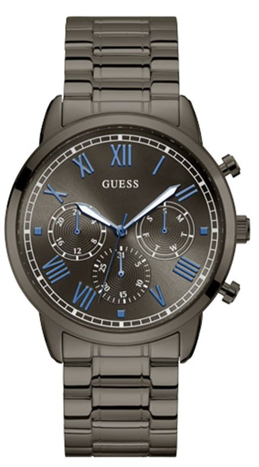  Shop Authentic Guess Hendrix Chronograph Gunmetal Dial Gunmetal Steel Strap Watch for Men - W1309G3 - Luxxuri