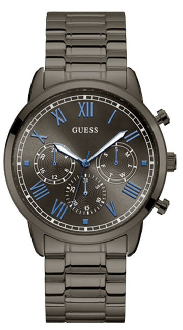  Shop Authentic Guess Hendrix Chronograph Gunmetal Dial Gunmetal Steel Strap Watch for Men - W1309G3 - Luxxuri