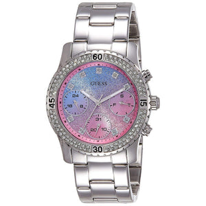  Shop Authentic Guess Confetti Multicolored Dial Silver Steel Strap Watch For Women - W0774L1 - Luxxuri