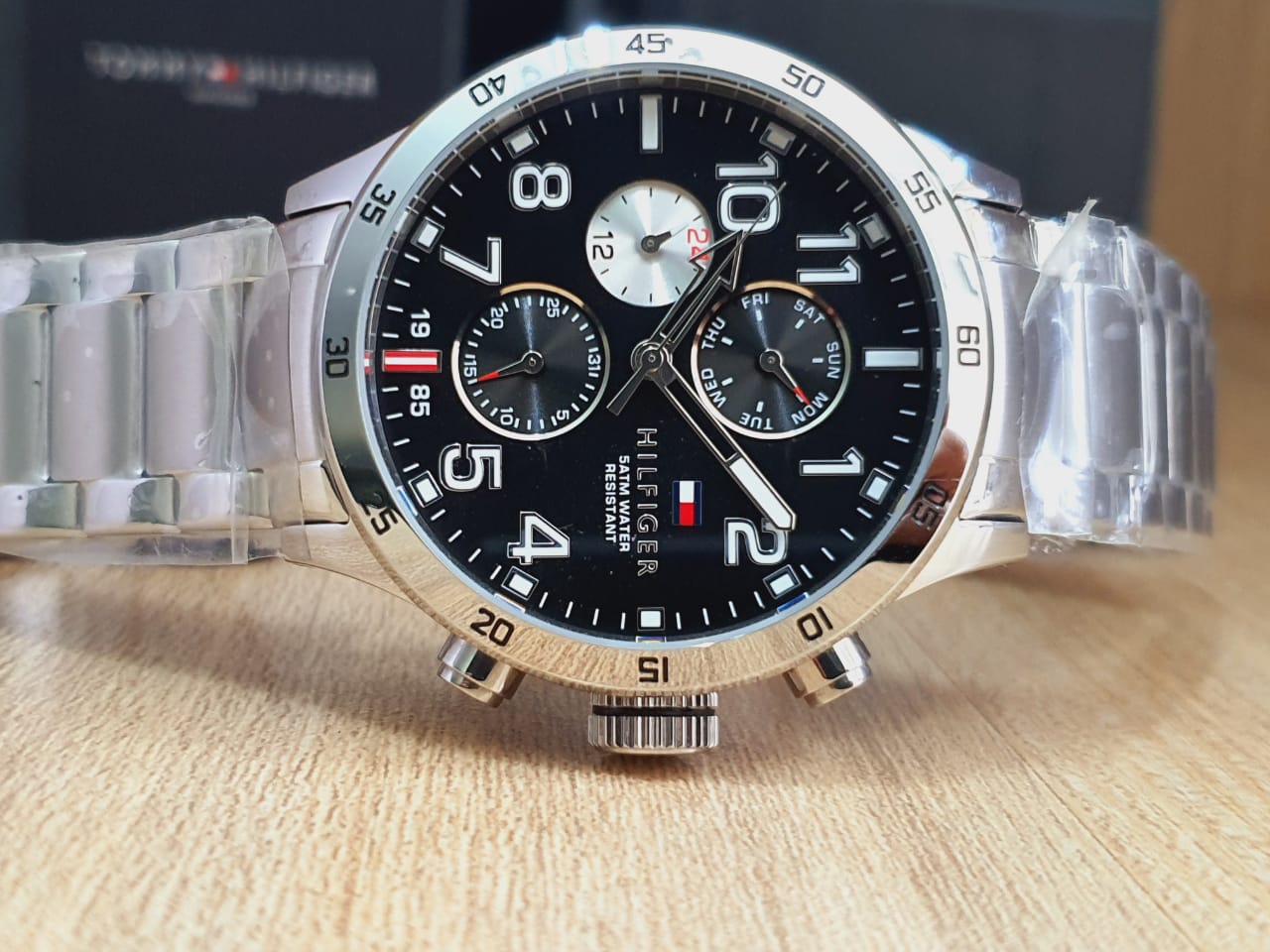  Shop Authentic Tommy Hilfiger Cool Sport Multifunction Black Dial Silver Steel Strap Watch for Men - 1791141 - Luxxuri