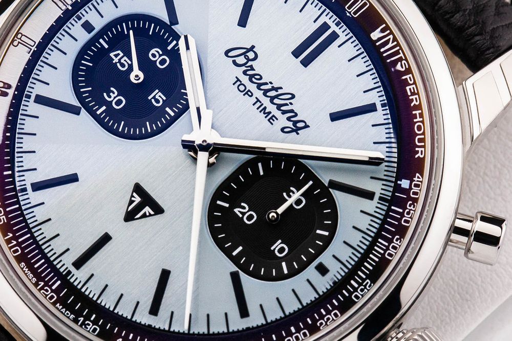  Shop Authentic Breitling Top Time B01 Triumph Blue Dial Black Leather Strap Watch for Men - AB01764A1C1X1 - Luxxuri