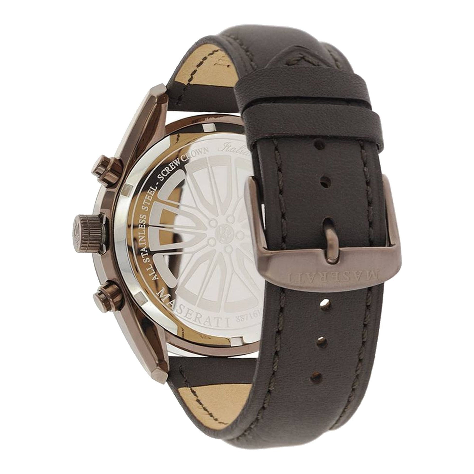  Shop Authentic Maserati Traguardo Chronograph Blue Dial Brown Leather Strap Watch For Men - R8871612008 - Luxxuri