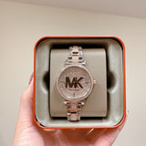  Shop Authentic Michael Kors Sofie Crystals Glitz Rose Gold Dial Two Tone Steel Strap Watch For Women - MK4446 - Luxxuri