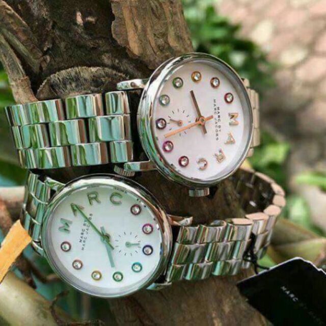 Marc Jacobs Baker Dexter White Dial Silver Steel Strap Watch for Women - MBM3423