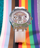  Shop Authentic Guess Glitz Pride Limited Edition White Dial White Rubber Strap Watch for Women - GW0407L4 - Luxxuri