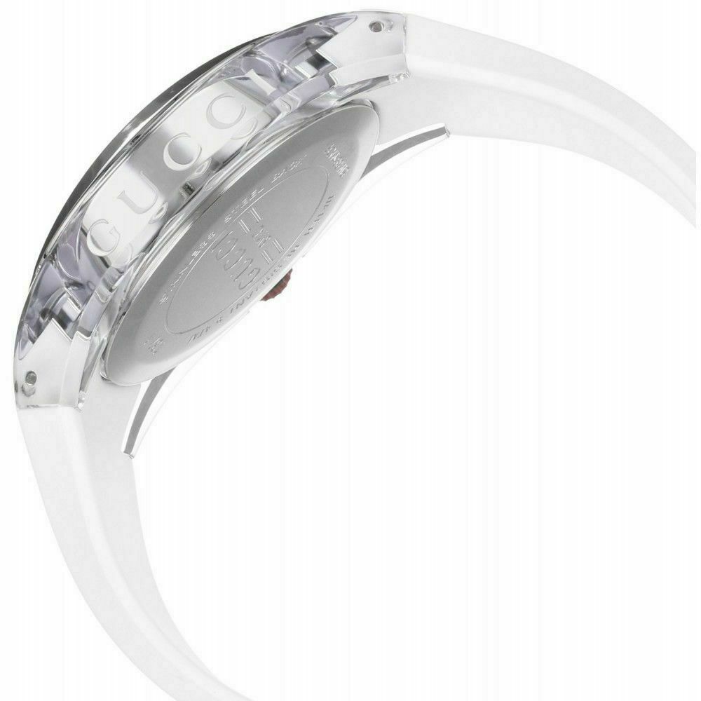  Shop Authentic Gucci SYNC XXL White Dial White Rubber Strap Watch For Men - YA137102 - Luxxuri