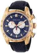  Shop Authentic Versace V-Ray Blue Chronograph Blue Dial Blue Leather Strap Watch for Men - VDB030014 - Luxxuri