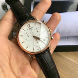  Shop Authentic Tissot T Classic Tradition Chronograph White Dial Brown Leather Strap Watch For Men - T063.617.36.037.00 - Luxxuri