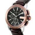  Shop Authentic Gucci G Chrono Black Dial Brown Leather Strap Watch For Men - YA101202 - Luxxuri