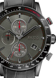  Shop Authentic Hugo Boss Rafale Chronograph Grey Dial Black Leather Strap Watch For Men - HB1513445 - Luxxuri