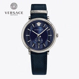  Shop Authentic Versace Menifesto Quartz Blue Dial Blue Leather Strap Watch For Men - VBQ01017 - Luxxuri