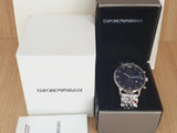  Shop Authentic Emporio Armani Gianni Chronograph Blue Dial Silver Steel Strap Watch For Men - AR80013 - Luxxuri