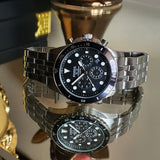  Shop Authentic Fossil FB-03 Chronograph Black Dial Silver Steel Strap Watch for Men - FS5725 - Luxxuri