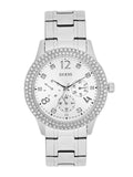  Shop Authentic Guess Bedazzle Diamonds Silver Dial Silver Steel Strap Watch For Women - W1097L1 - Luxxuri