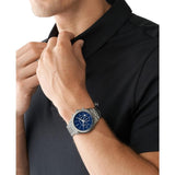  Shop Authentic Michael Kors Slim Runway Chronograph Blue Dial Grey Steel Strap Watch For Men - MK8987 - Luxxuri