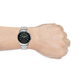  Shop Authentic Fossil FB-01 Chronograph Black Dial Silver Steel Strap Watch for Men - FS5864 - Luxxuri
