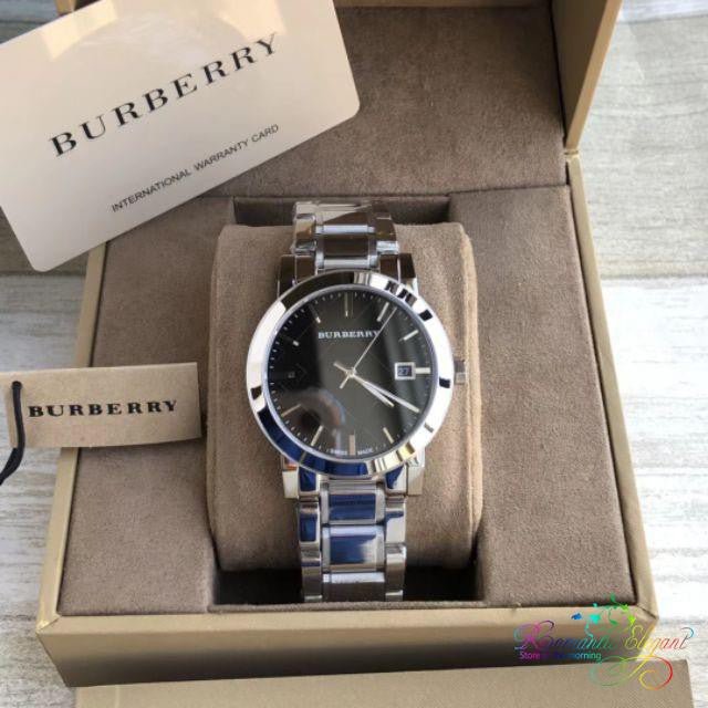  Shop Authentic Burberry The City Black Dial Silver Stainless Steel Strap Watch for Women - BU9001 - Luxxuri