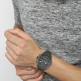  Shop Authentic Hugo Boss Volane Chronograph Grey Dial Green Rubber Strap Watch For Men - 1513952 - Luxxuri