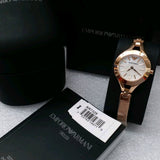  Shop Authentic Emporio Armani Chiara Silver Dial Rose Gold Steel Strap Watch For Women - AR7362 - Luxxuri