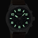 Shop Authentic Fossil Brox Multifunction Green Dial Brown Leather Strap Watch for Men - BQ2801 - Luxxuri