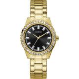  Shop Authentic Guess Sparkler Diamonds Black Dial Gold Steel Strap Watch for Women - GW0111L2 - Luxxuri