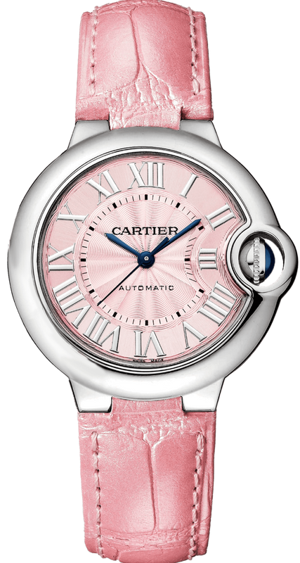  Shop Authentic Cartier Ballon Blue De Cartier Pink Dial Pink Leather Strap Watch for Women - WSBB0031 - Luxxuri