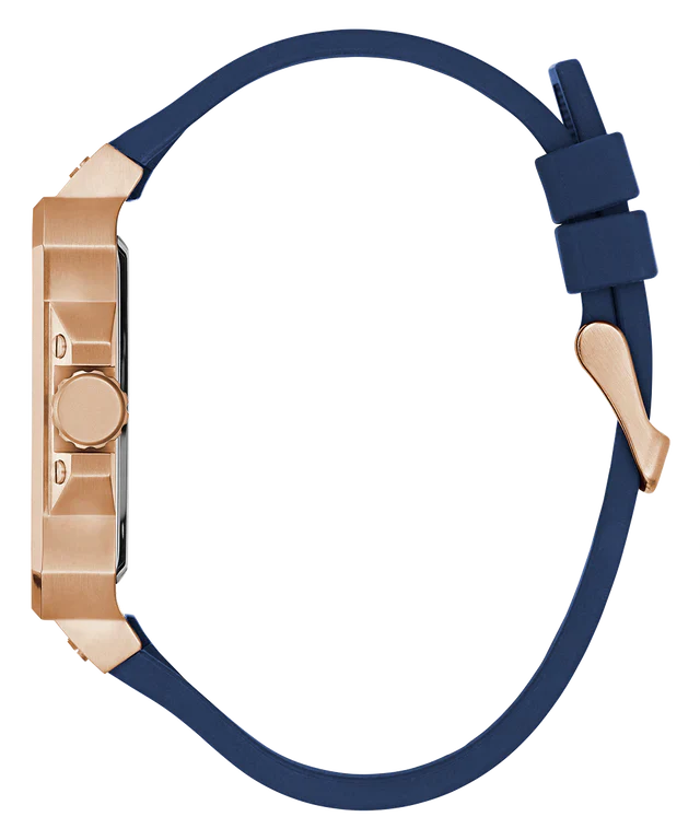  Shop Authentic Guess Leo Chronograph Blue Dial Blue Silicone Strap Watch For Men - GW0637G3 - Luxxuri