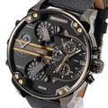  Shop Authentic Diesel Mr Daddy 2.0 Black Dial Black Leather Strap Watch For Men - DZ7348 - Luxxuri