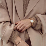  Shop Authentic Daniel Wellington Iconic Link White Dial Rose Gold Steel Strap Watch For Women - DW00100211 - Luxxuri