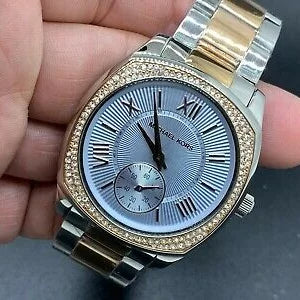  Shop Authentic Michael Kors Bryn Quartz Blue Dial Two Tone Steel Strap Watch For Women - MK6136 - Luxxuri