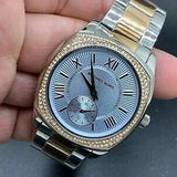  Shop Authentic Michael Kors Bryn Quartz Blue Dial Two Tone Steel Strap Watch For Women - MK6136 - Luxxuri
