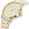  Shop Authentic Gucci G Timeless Quartz Silver Dial Two Tone Steel Strap Watch For Men - YA126450 - Luxxuri
