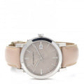  Shop Authentic Burberry The City Silver Dial Beige Leather Strap Unisex Watch - BU9010 - Luxxuri