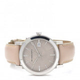  Shop Authentic Burberry The City Silver Dial Beige Leather Strap Unisex Watch - BU9010 - Luxxuri