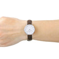  Shop Authentic Daniel Wellington Classic Petite White Dial Brown Leather Strap Watch For Women - DW00100239 - Luxxuri