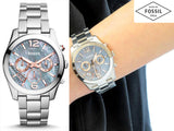  Shop Authentic Fossil Perfect Boyfriend Mother of Pearl Blue Dial Silver Steel Strap Watch for Women - ES3880 - Luxxuri