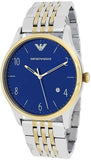  Shop Authentic Emporio Armani Classic Quartz Blue Dial Two Tone Steel Strap Watch For Men - AR1868 - Luxxuri