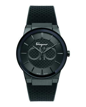  Shop Authentic Salvatore Ferragamo Sapphire Black Dial Black Rubber Strap Watch for Men - SFHP00320 - Luxxuri