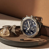  Shop Authentic Fossil Bronson Chronograph Luggage Blue Dial Brown Leather Strap Watch for Men - FS5829 - Luxxuri