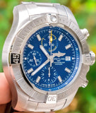  Shop Authentic Breitling Avenger Chronograph 45mm Blue Dial Silver Steel Strap Watch for Men - A13317101C1A1 - Luxxuri