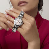  Shop Authentic Cartier Ballon Bleu de Cartier Pink Dial Silver Steel Strap Watch for Women - WSBB0046 - Luxxuri