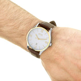  Shop Authentic Hugo Boss Classic White Dial Brown Leather Strap Watch for Men - 1513486 - Luxxuri