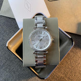  Shop Authentic Fossil Carlie Silver Dial Silver Steel Strap Watch for Women - ES4341 - Luxxuri