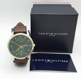  Shop Authentic Tommy Hilfiger Hunter Green Dial Brown Leather Strap Watch for Men - 1791607 - Luxxuri