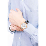  Shop Authentic Emporio Armani Meccanico Skeleton Silver Dial Black Leather Strap Watch For Men - AR60031 - Luxxuri