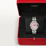  Shop Authentic Cartier Ballon Bleu de Cartier Pink Dial Silver Steel Strap Watch for Women - WSBB0046 - Luxxuri